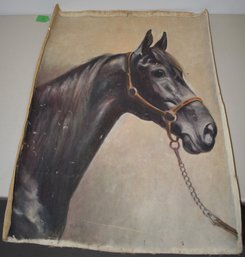 M. DAVIS OIL ON CANVAS PAINTING OF A HORSE