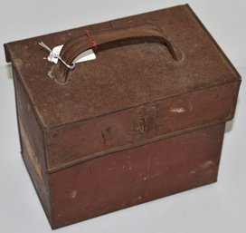 EARLY PAINTED TIN BOX