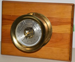 CHELSEA BRASS HOLOSTERIC BAROMETER