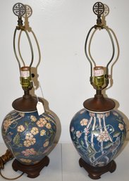 PR. CHINESE BLUE PORCELAIN TABLE LAMPS