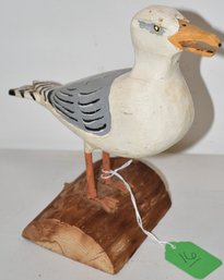 CARVED & PAINTED SEAGULL