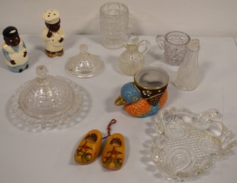 MISC LOT OF GLASS & CHINA