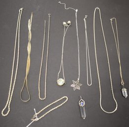 LOT STERLING SILVER NECKLACES