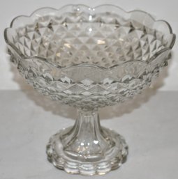 EARLY FLINT GLASS COMPOTE