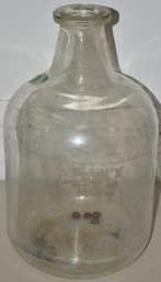 LARGE CLEAR GLASS WATER JUG