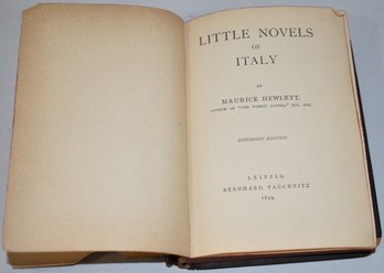 LITTLE NOVELS OF ITALY BY MAURICE HEWLETT