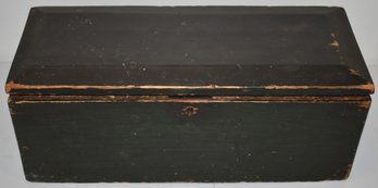 19TH CENT PAINTED PINE DOCUMENT BOX