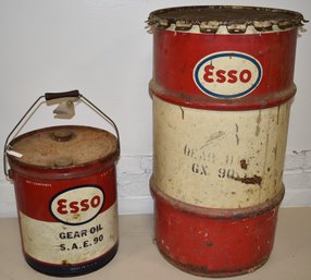 LOT (2) ESSO ADVERTISING CANS