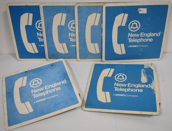 (6) VINTAGE NEW ENGLAND TELEPHONE SIGNS