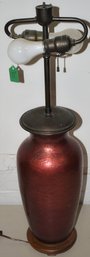 28' RED POTTERY TABLE LAMP