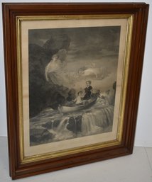 19TH CENT STEEL ENGRAVING TITLED ' THE ORPHANS RESCUE'