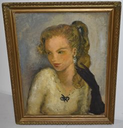 PORTRAIT OIL PAINTING OF YOUNG LADY