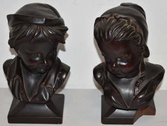 PR. VICTORIAN CARVED FRUITWOOD BUSTS