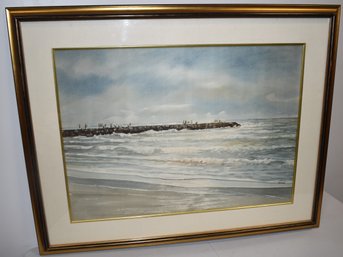 MICHAEL FRARY SEASCAPE WATERCOLOR PAINTING