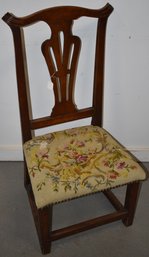 COUNTRY CHIPPENDALE SIDE CHAIR W/ PIERCED SPLAT-BACK