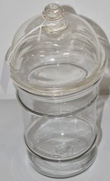 19TH CENT CLEAR BLOWN GLASS JAR