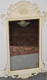 PAINTED CHIPPENDALE STYLE MIRROR W/ SHELL CARVINGS