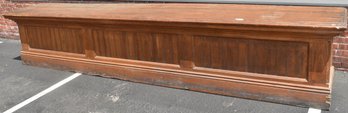 LONG VICTORIAN OAK COUNTRY STORE COUNTER