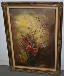 FLORAL PAINTING ON CANVAS