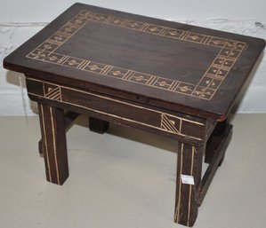 CARVED & PAINTED FOOTSTOOL