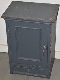 19TH CENT HANGING CUBBY HOLE WALL CABINET