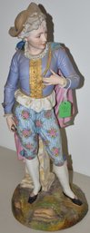 21 1/2' VICTORIAN BISQUE FIGURE OF YOUNG BOY