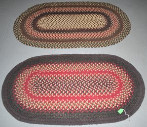 (2) OVAL BRAIDED RUGS