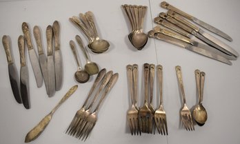 2 PARTIAL SILVERPLATED FLATWARE SETS
