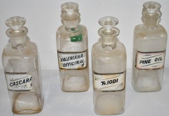 CLEAR GLASS APOTHECARY BOTTLES