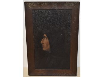 OIL PAINTING OF HOODED MONK