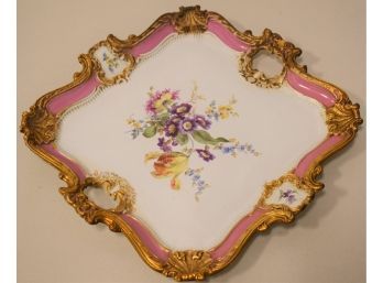 LG. MEISSEN DOUBLE HANDLED TRAY