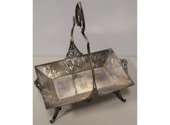 VICTORIAN SILVERPLATED FOOTED BASKET