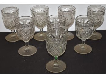 SET (8) NEW ENGLAND PINEAPPLE WATER GOBLETS