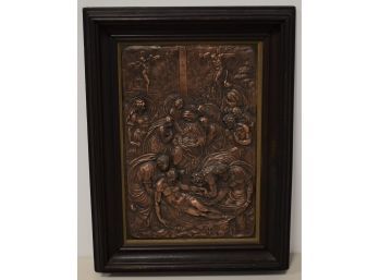 EMBOSSED COPPER CRUCIFIXTION OF CHRIST