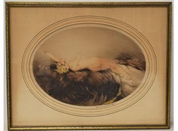 LOUIS ICART COLORED ETCHING