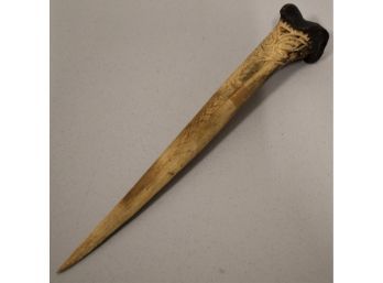 EARLY CARVED BONE BLOODLETTING TOOL