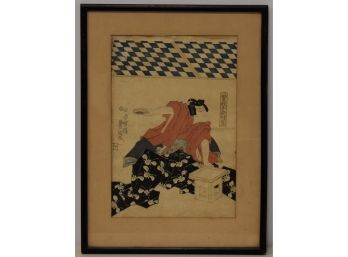 19TH CENT JAPANESE WOODBLOCK