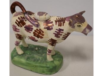 19TH CENT ENGLISH LUSTER COW CREAMER