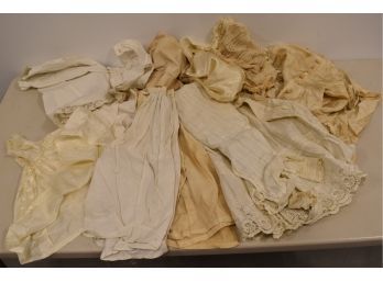 TRAY LOT OF VINTAGE CHRISTENING CLOTHES
