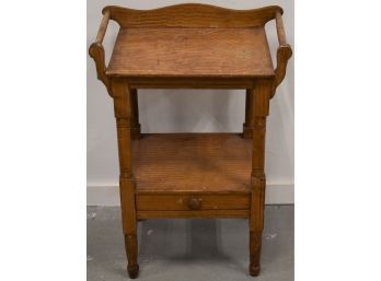 19TH CENT GRAIN PAINTED WASHSTAND