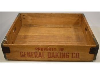 VINTAGE GENERAL BAKING CO. WOODEN TRAY