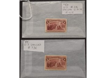 (2) # 236 8 COLUMBIA STAMPS