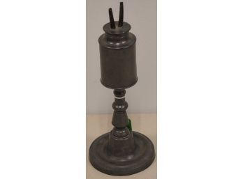 10' AMERICAN PEWTER WHALE OIL LAMP