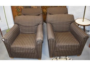 SET (4) BERNHARDT UPHOLSTERED LOUNGE CHAIRS