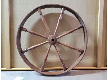 26' Diameter Wooden Wheel, 8 Spokes Vintage