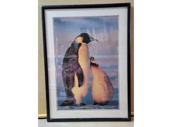 Framed Emperor Penguin Picture 23x31