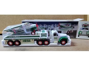 2002 Hess Truck And Helicopter In Box Complete