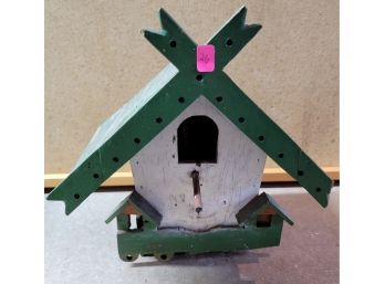 Home Made Green Birdhouse Wooden