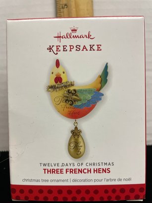 Hallmark Keepsake Christmas Ornament 2013 Three French Hens