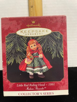Hallmark Keepsake Christmas Ornament 1991 Litt Red Rid Hood Madame Alexander Series